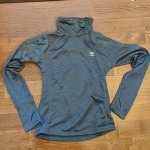 Gray comfy high neck zip neck sweatshirt